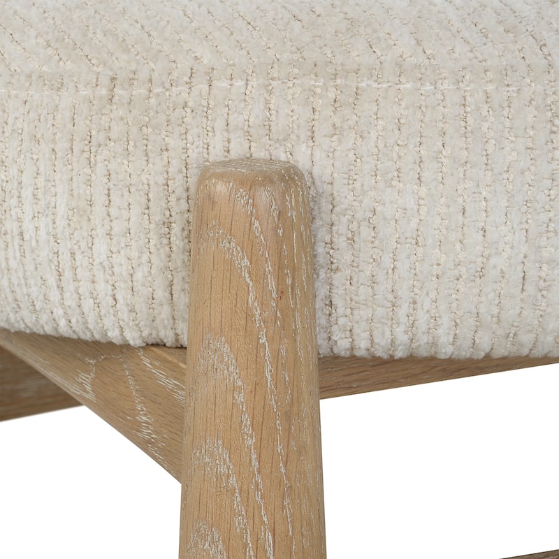 Uttermost Acrobat Off-White Small Bench - 25 W X 19 H X 20 