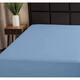 Superity Linen Cotton Fitted Bed Sheet - Twin - Blue