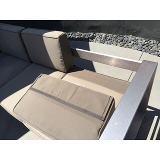 Cape Coral Outdoor Chat Set with C-Shaped Table by Christopher Knight Home