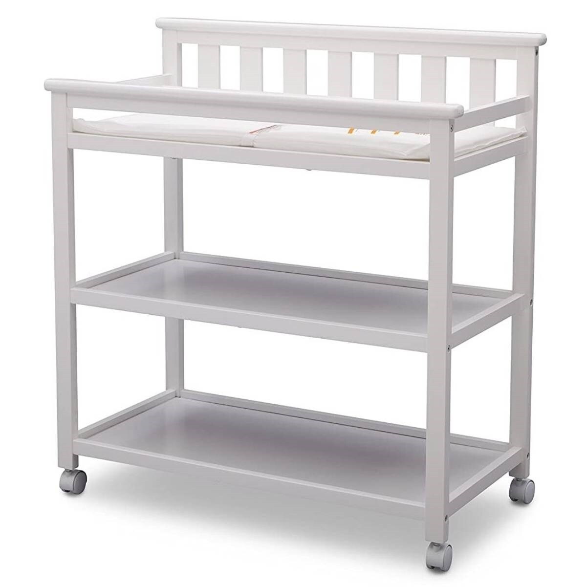 Delta children bell top changing table with wheels deals