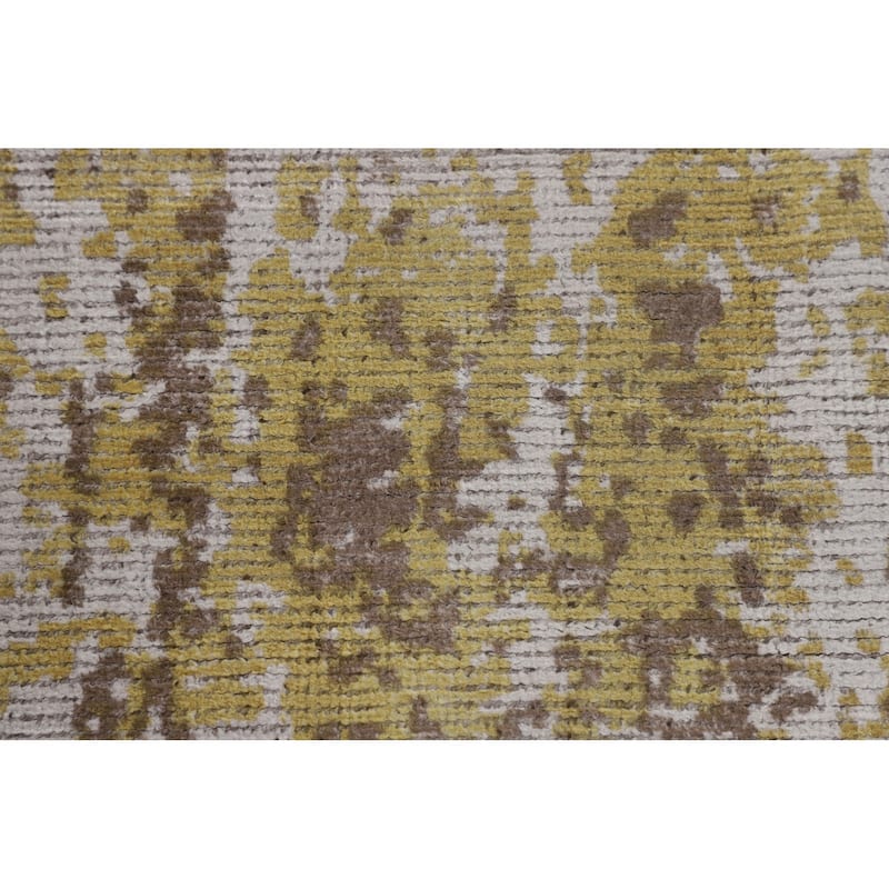 Multi-Color Modern / Abstract Area Rug Handmade Wool Carpet - 8'1"x 9'9"