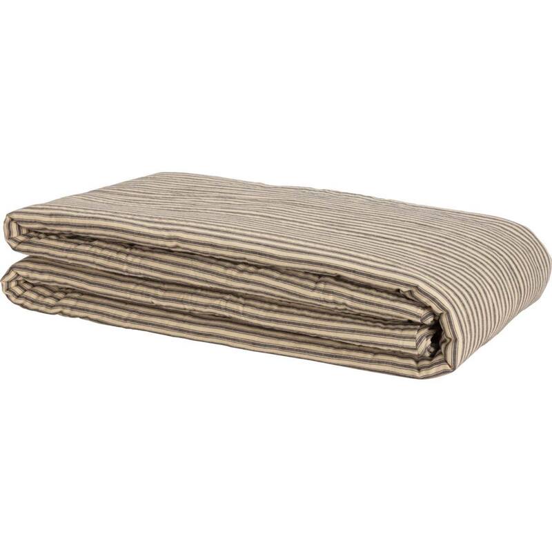 Sawyer Mill Ticking Stripe Quilted Coverlet