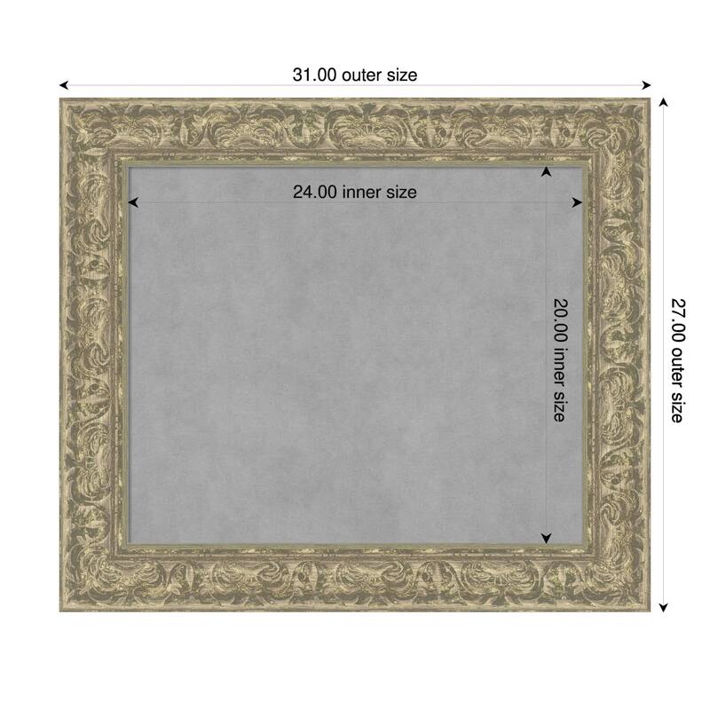 Amanti Art Luxe Antique Silver Framed - 31 x 27 in