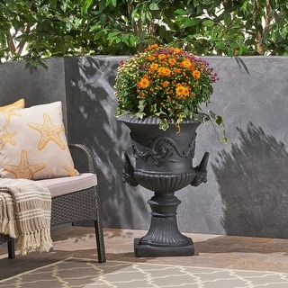 Adonis Roman Botanical Lightweight Concrete Chalice Garden Urn Planter by Christopher Knight Home
