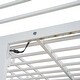 preview thumbnail 60 of 78, Full Size Metal Loft Bed with Workstation Desk, Built-In Shelves, LED Light Strip, Power Outlet & Hanging Wardrobe Storage
