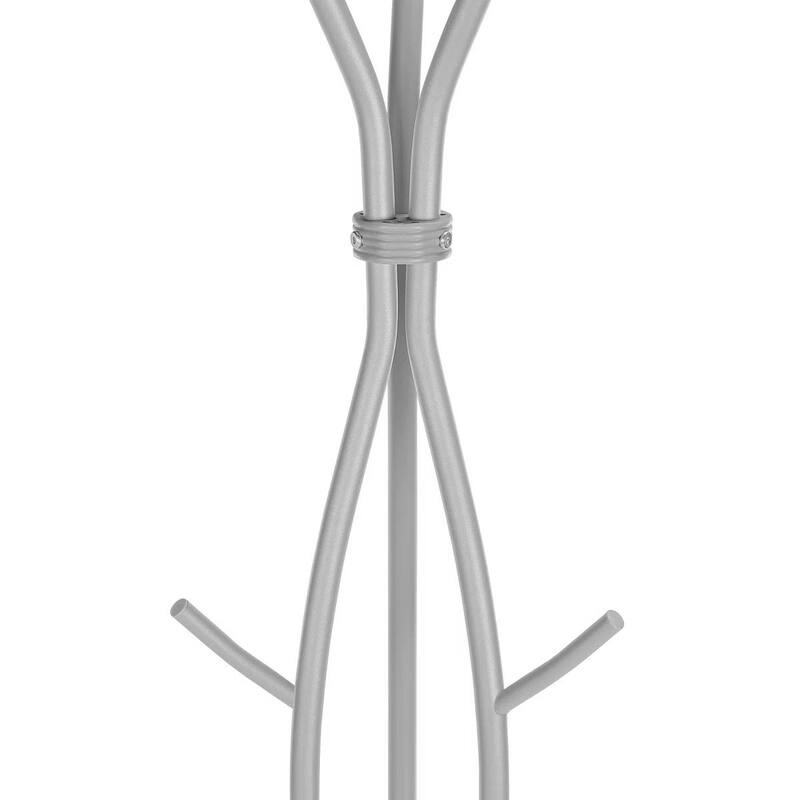 74-Inch Tall Freestanding Coat Rack with Metal Frame 11 Hooks Entryway Umbrella Stand - 74'' H X 18.5'' W X 18.5'' D