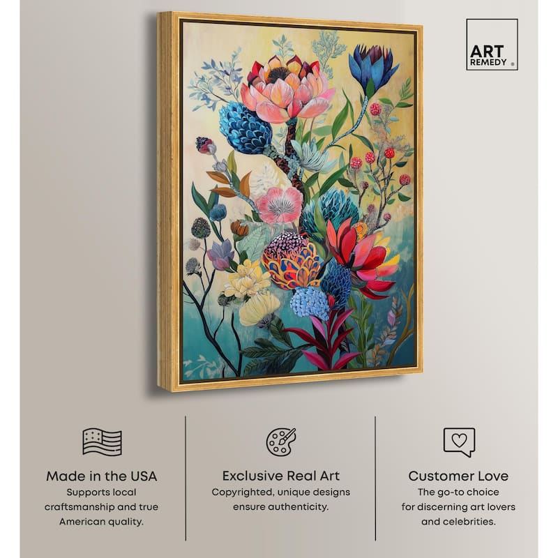 Exotic Bloom Medley I Canvas by Art Remedy