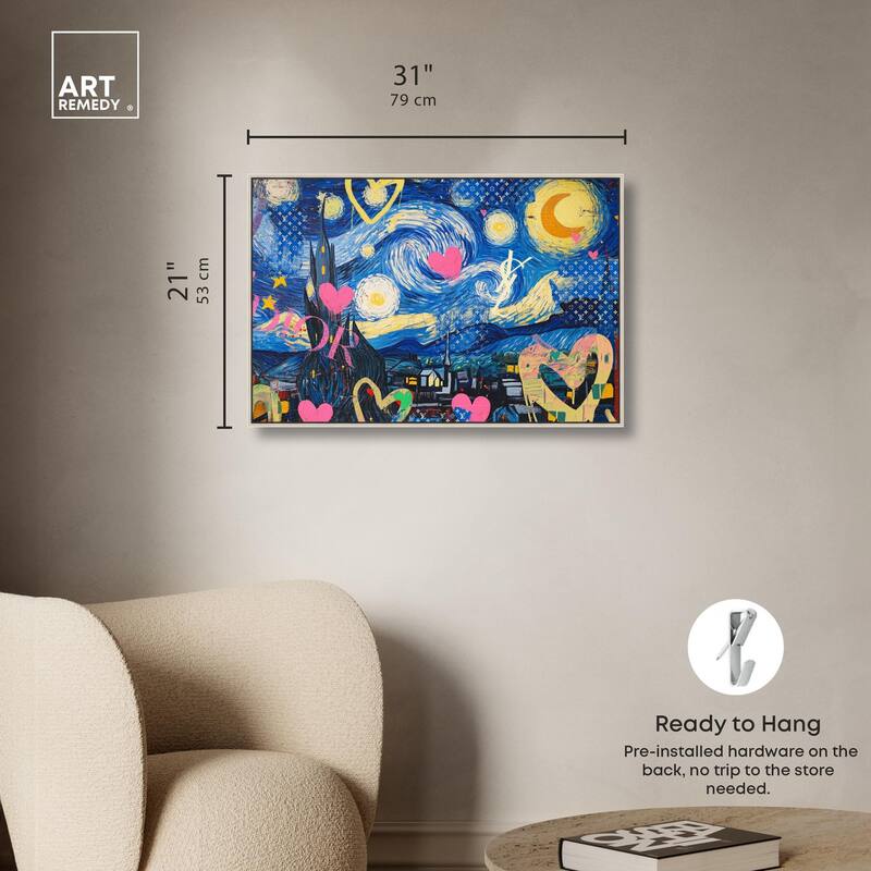 Starry Night Graffiti Canvas by Art Remedy