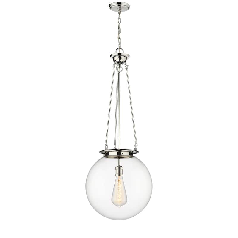 Innovations Lighting Beacon - 1 Light 16" Pendant - Clear/Polished Nickel