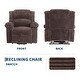 preview thumbnail 29 of 37, Corduroy Recliner Chair, Manual Recliner Sofa with Handle, Pillow Top Arms, Thick Padding, Side Pocket, 330Lbs Capacity