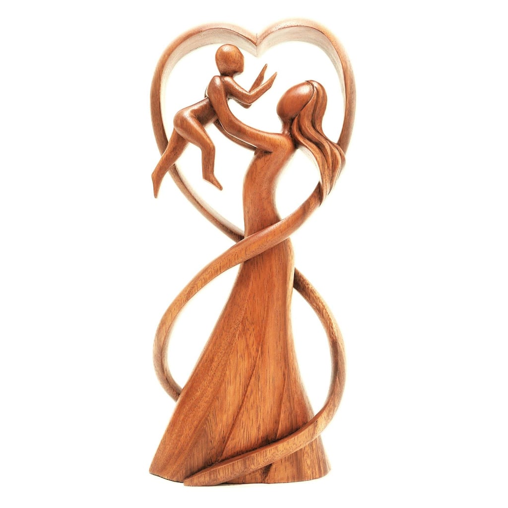 Novica Handmade Reunion Wood Statuette - 11.5 H * 5.5 W