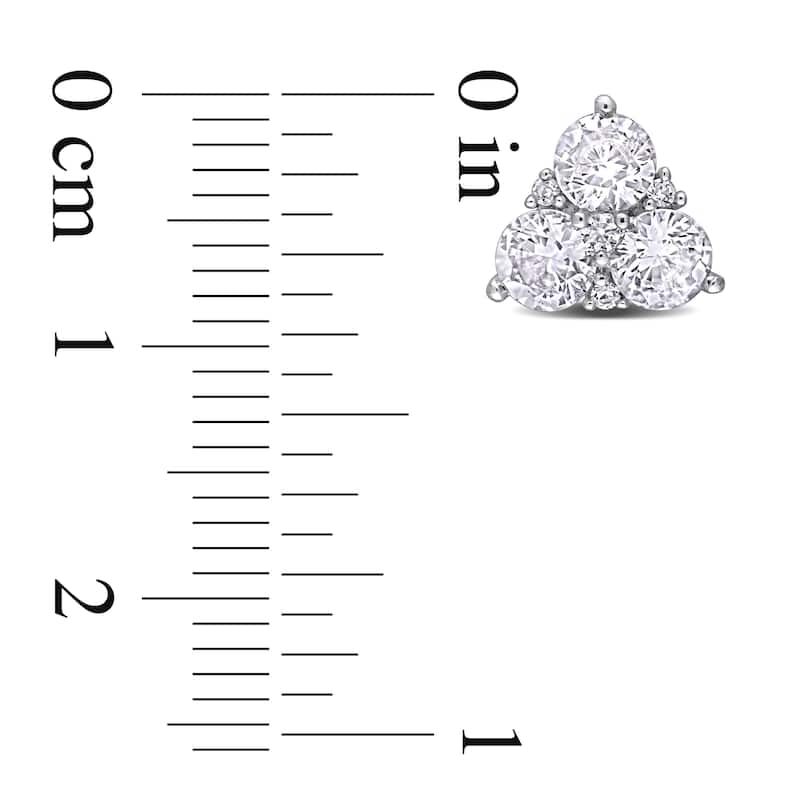 Miadora 2ct TGW Created White Sapphire Stud Earrings Sterling Silver