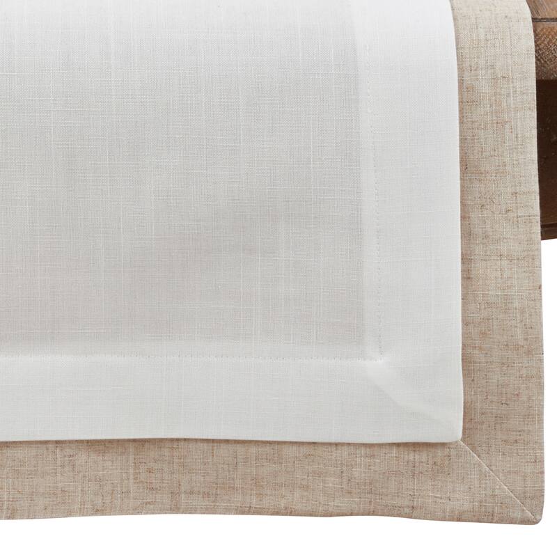 Double Layer Table Runner With Thick Border Design