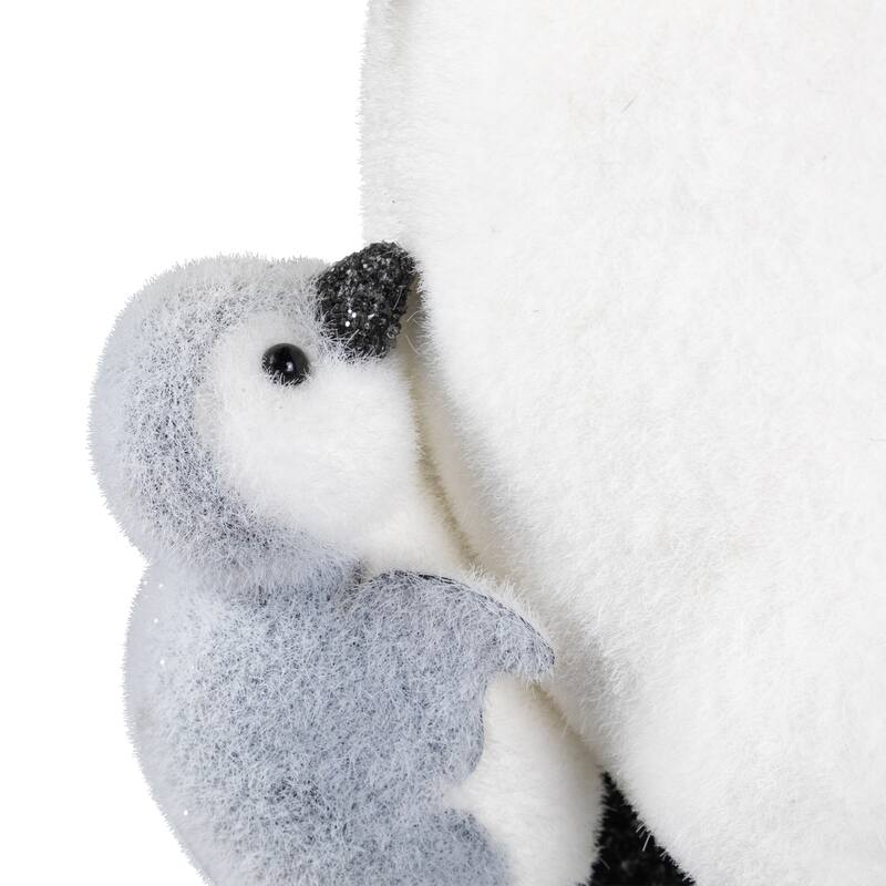 Mother Penguin with Chick Christmas Figurine - 10.75"