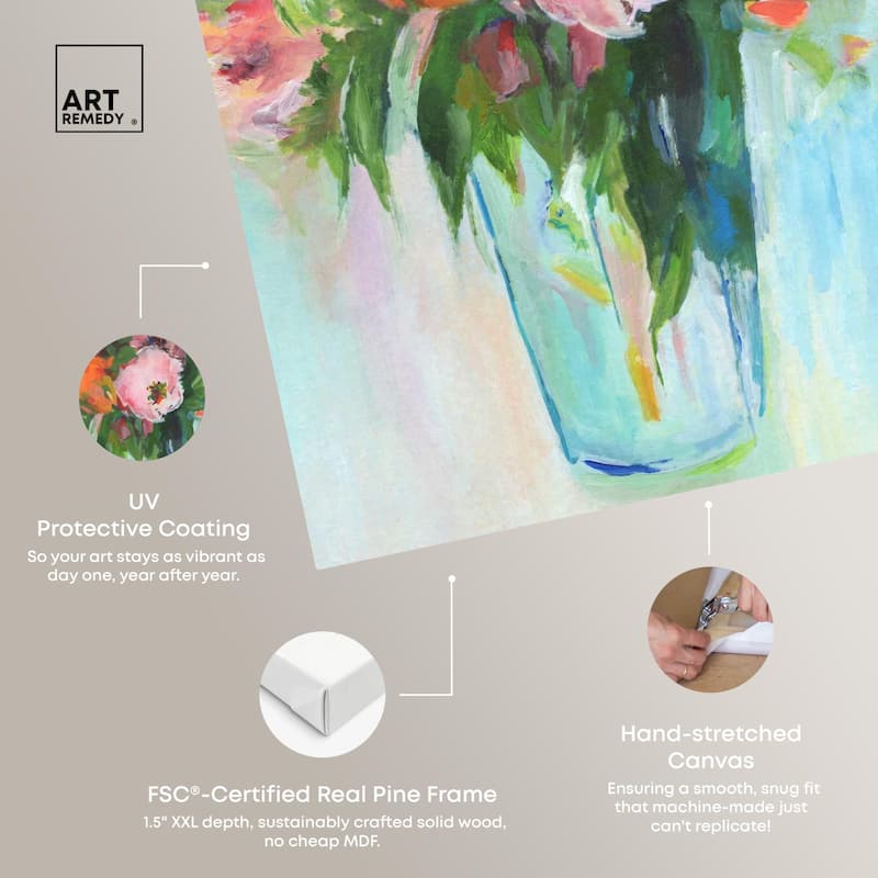 Charming Bouquet Canvas by Art Remedy, Gallery Wrapped