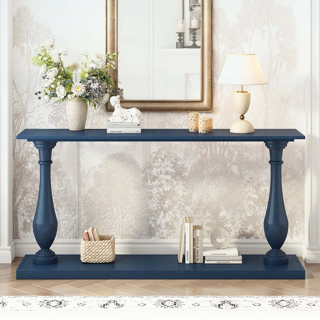 Console Table with Durable Wood Legs,Ideal for Living Room,Study,Entryway,and Bedroom