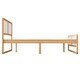preview thumbnail 7 of 8, Modern Queen Solid Wood Platform Bed, Walnut & White, No Box Spring