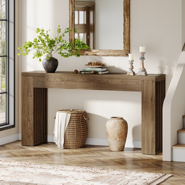 59'' Wood Console Sofa Table Behind The Couch for Entrance