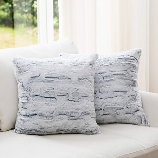 Cheer Collection Embossed Faux Fur Throw Pillows