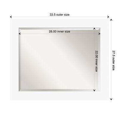 Basic Beveled Wood Framed Wall Mirror