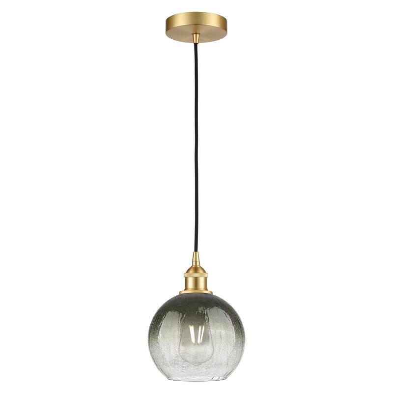 Innovations Lighting Endless Possibilities Edison - Brookhaven Globe - 1 Light 8" Cord Hung Mini Pendant - Slate/Satin Gold