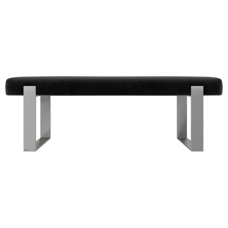 Vant Upholstered Bed Bench - Velvet Black
