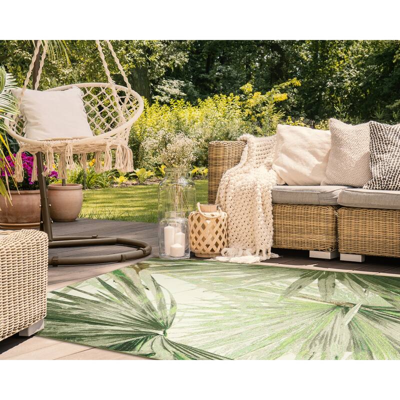 Liora Manne Marina Palm Fan Indoor/Outdoor Rug