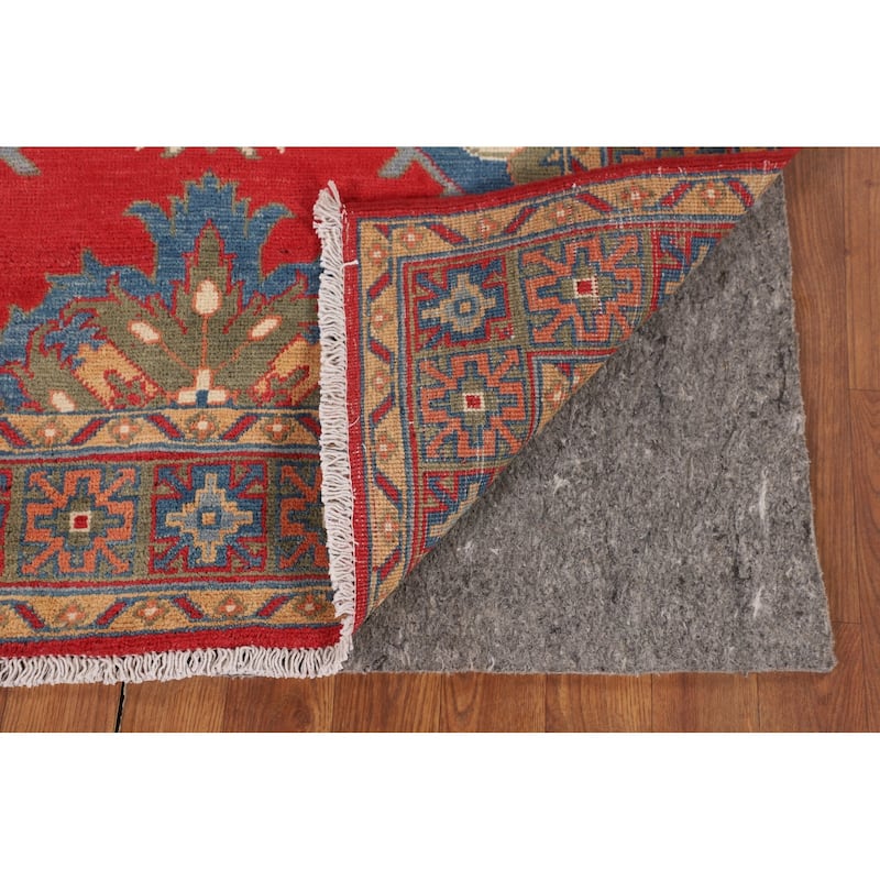 Red Kazak Accent Rug Hand-Knotted Wool Carpet - 3'4" x 5'1"