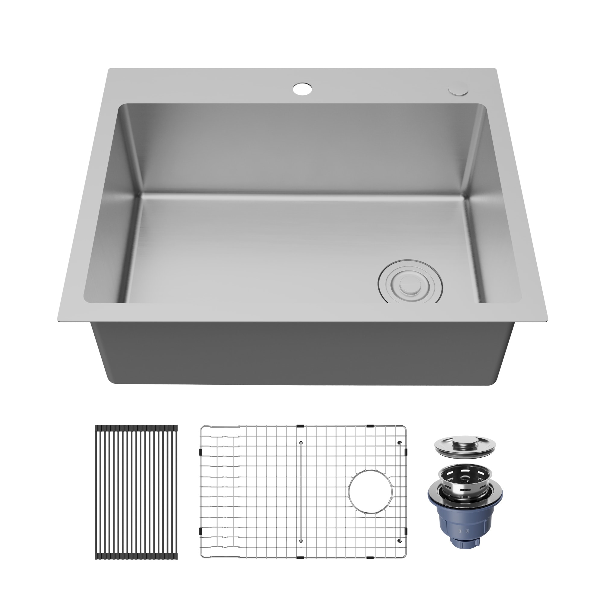 Karran Fusion Top Mount 28-in x 22-in Stainless Steel Single Bowl Kitchen Sink - Stainless Steel