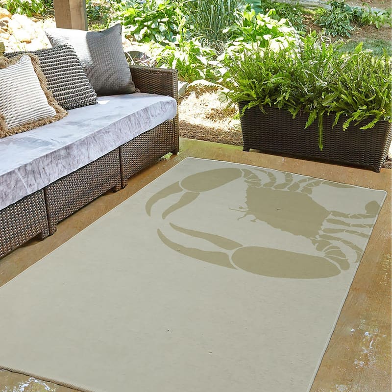 Crab Dip Nautical Indoor/Outdoor Rug