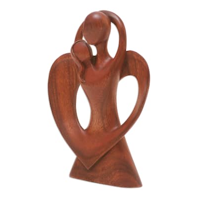 Novica Handmade Wedding Dancing Wood Sculpture