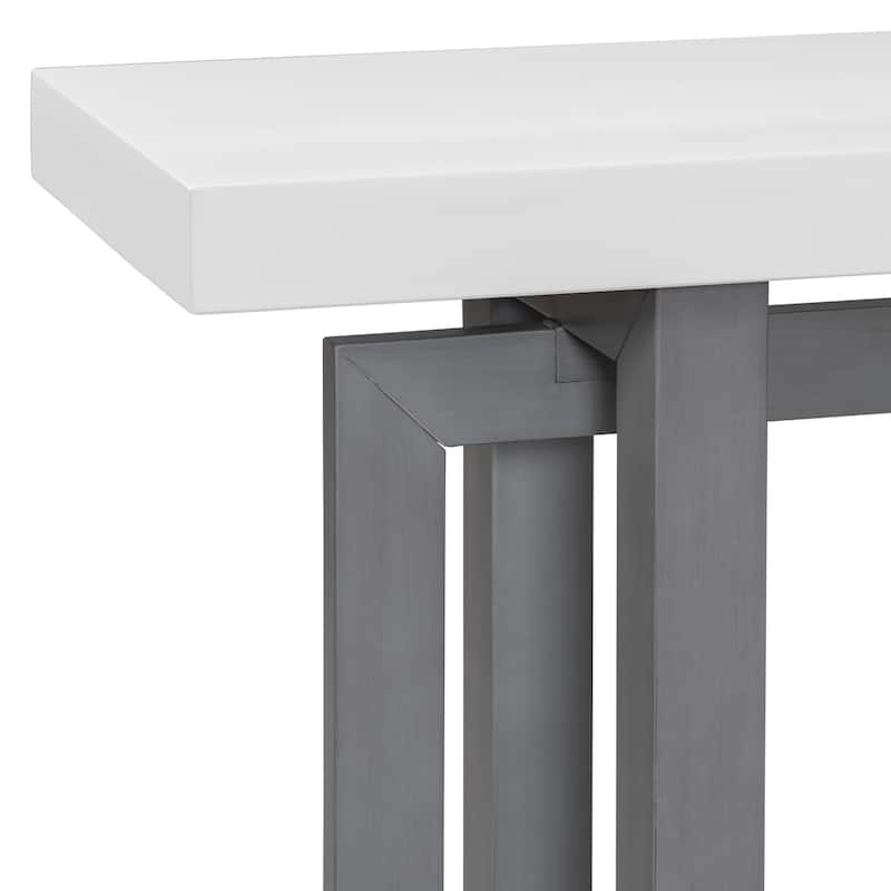 Contemporary Console Table with Wood Top