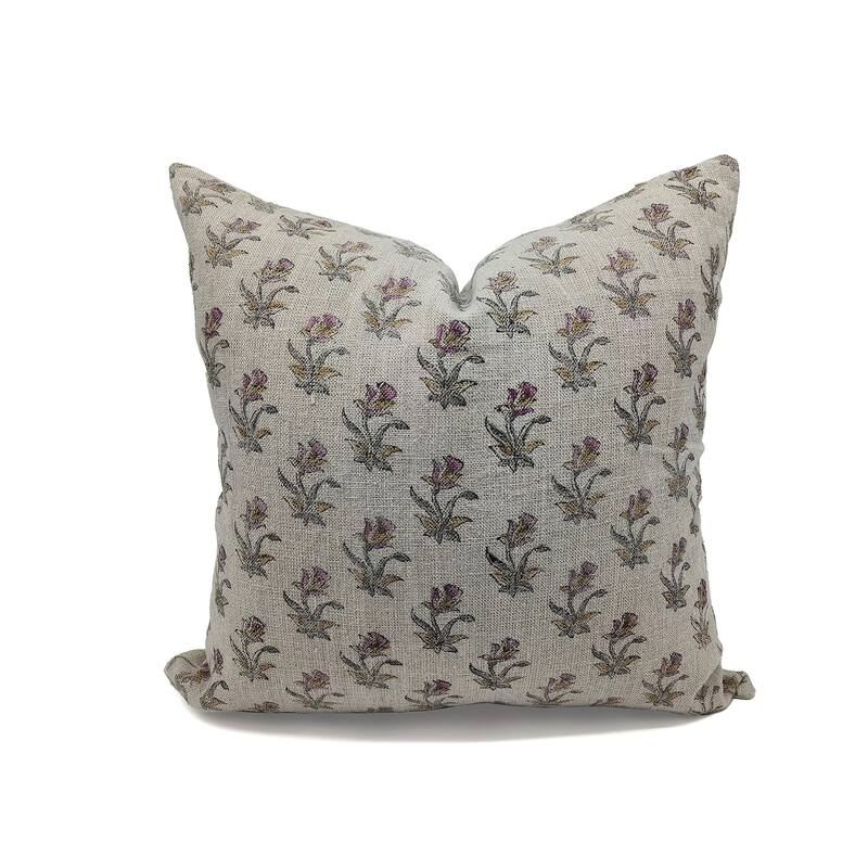 Fabdivine Linen Decorative Block print pillow Cover - Pillow Covers - 22" x 22"