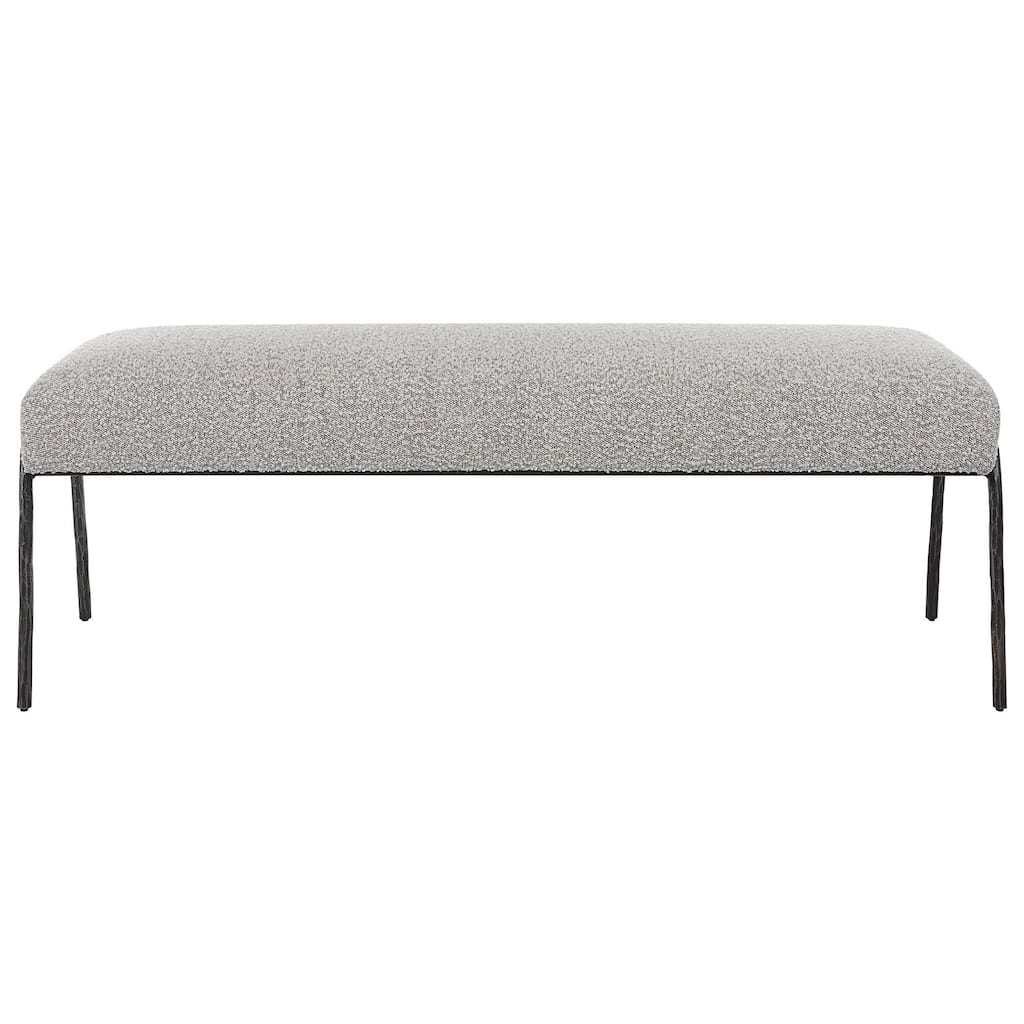 Uttermost 23685 Jacobsen 56" Wide Iron Framed Fabric Bench