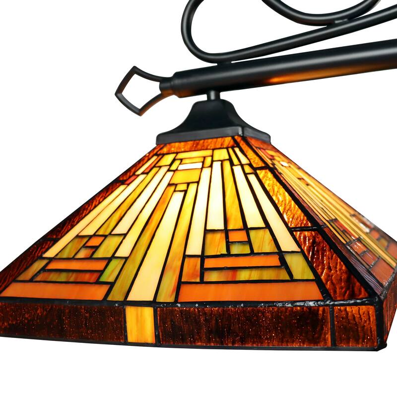 Tiffany Style Mission Design 3-light Linear Island Fixture