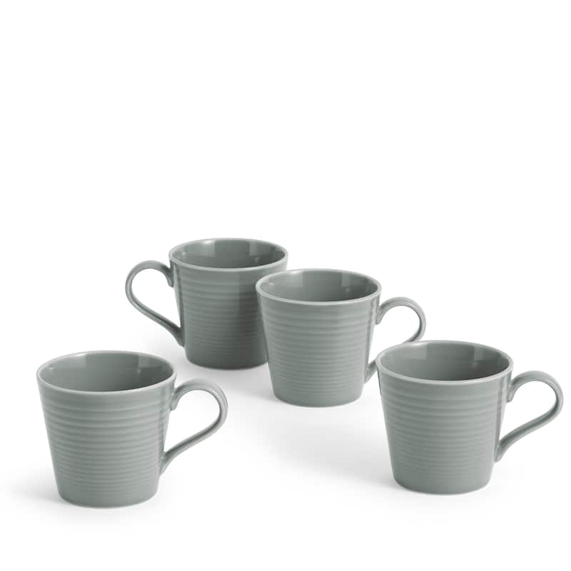 Royal Doulton Exclusively for Gordon Ramsay Maze Mug 13.5floz, Set of 4 - Dark Grey