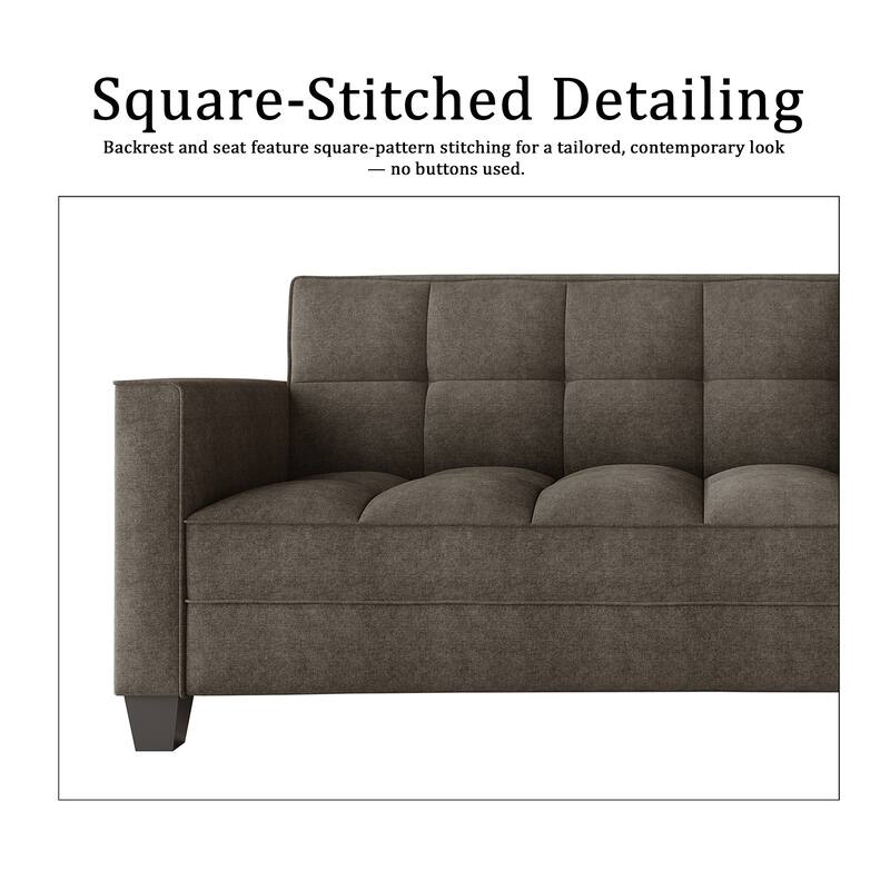 CraftPorch Chic Modern Linen Upholstered Loveseat