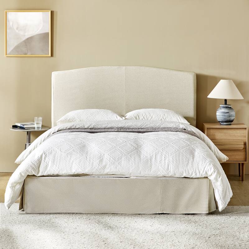 Knut Traditional 2 Piece Bedroom Upholstered Platform Bed with Washable Slipcover Set-QB by HULALA HOME