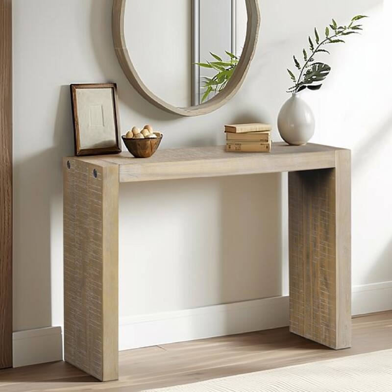 Roomfitters 54 Inch Solid Wood Console Table, Narrow Entryway Accent Table, Modern Sofa Table, Natural - Natural