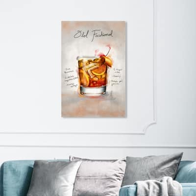 Wynwood Studio 'Old Fashion Cocktail5' Drinks Wall Art Canvas Print