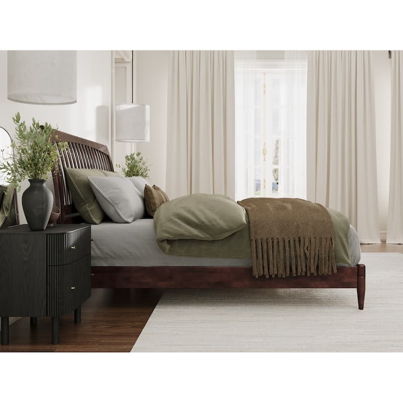 Orleans Solid Wood Low Profile Sleigh Platform Bed