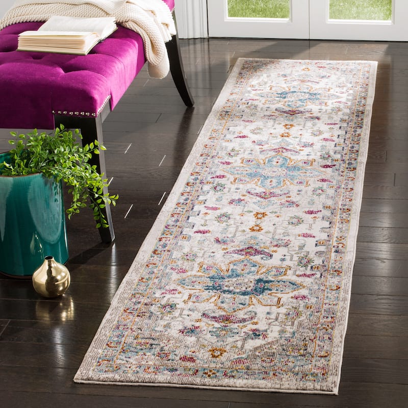 SAFAVIEH Aria Myrtha Vintage Boho Oriental Rug - 2' x 8' Runner - Cream/Multi