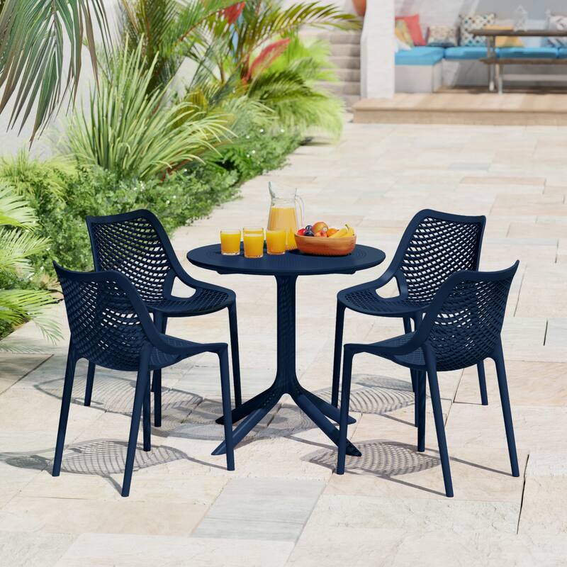 Frond and Form 4-Person Outdoor Round Dining Set