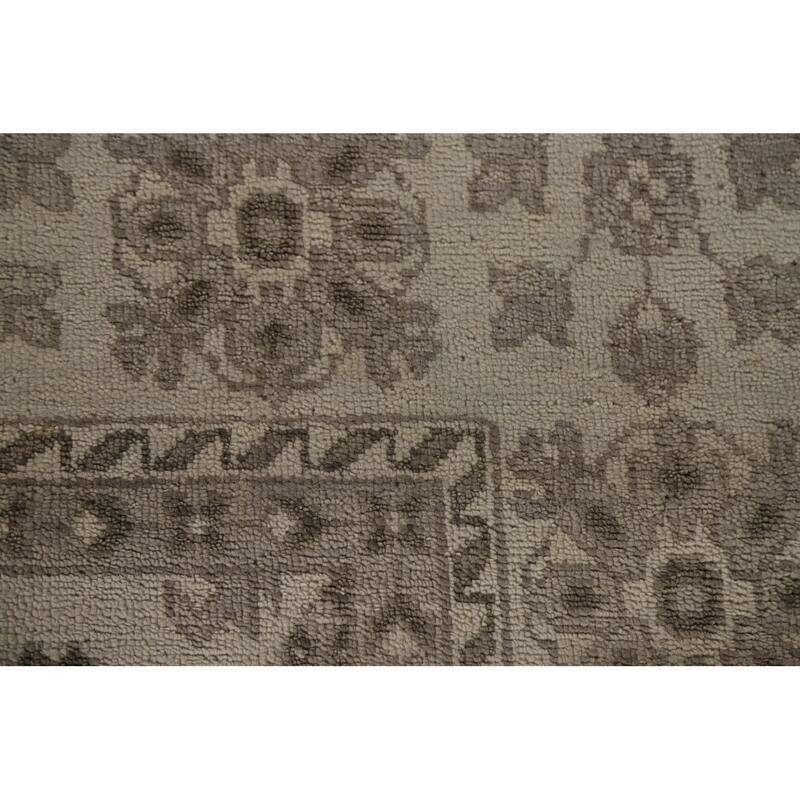 Oushak Oriental Area Rug Hand-Knotted Geometric Wool Carpet - 7'10"x 10'1"