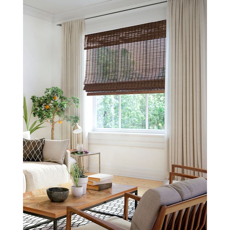 Chicology Light Filtering Cordless Natural Woven Bamboo Window Shade