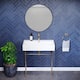 Claire Ceramic Console Sink White Basin Gold Legs - 30" - Gold