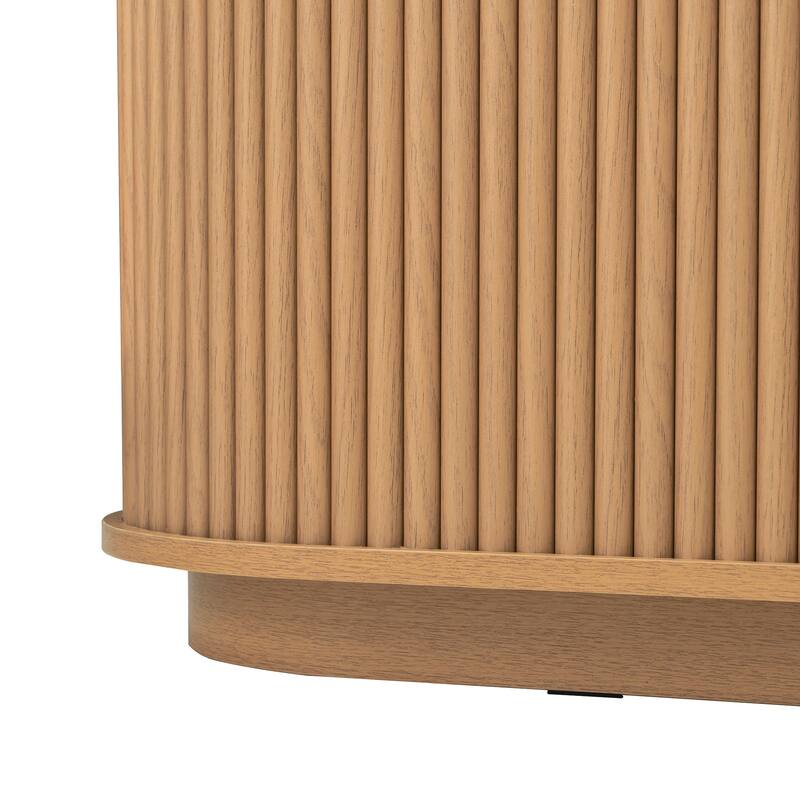 TV Stand and Coffee Table Set, 66.9'' Modern TV Console Entertainment Center with Cabinet, Round Coffee Table with Storage