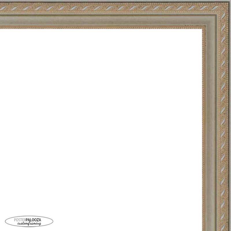 17x23 Traditional Antique Silver Complete Wood Picture Frame with UV Acrylic, Backing, & Hardware