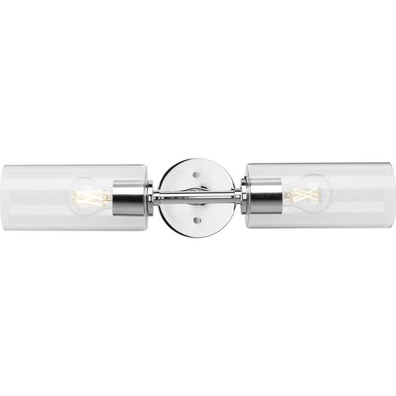 Cofield Collection Two-Light Polished Chrome Transitional Wall Bracket - 22.5 in x 5.62 in x 4.87 in