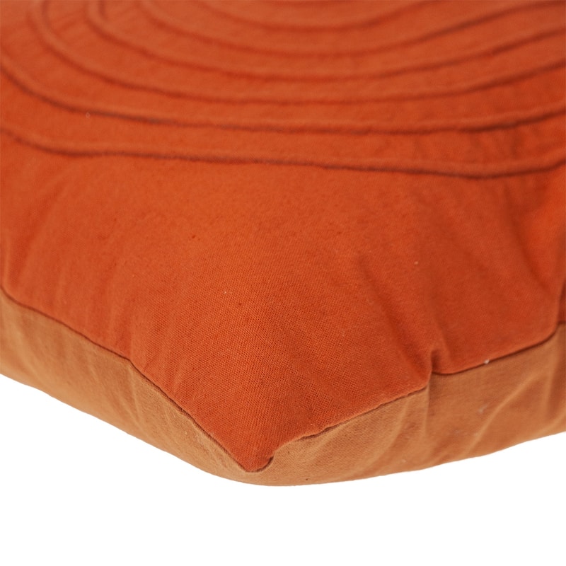 HomeRoots 18" Orange Geometric Cotton Throw Pillow